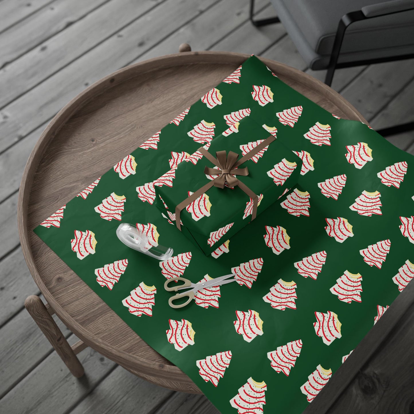 Christmas Tree Cakes Wrapping Paper