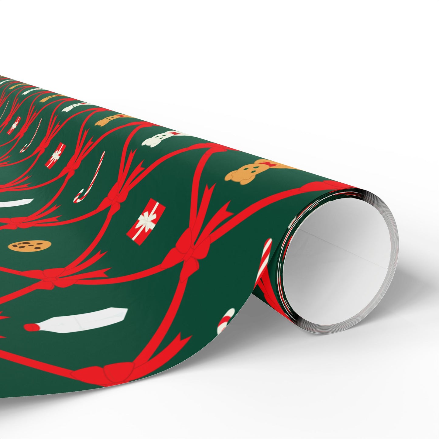 Christmas and Cookies Ribbon Lattice Wrapping Paper