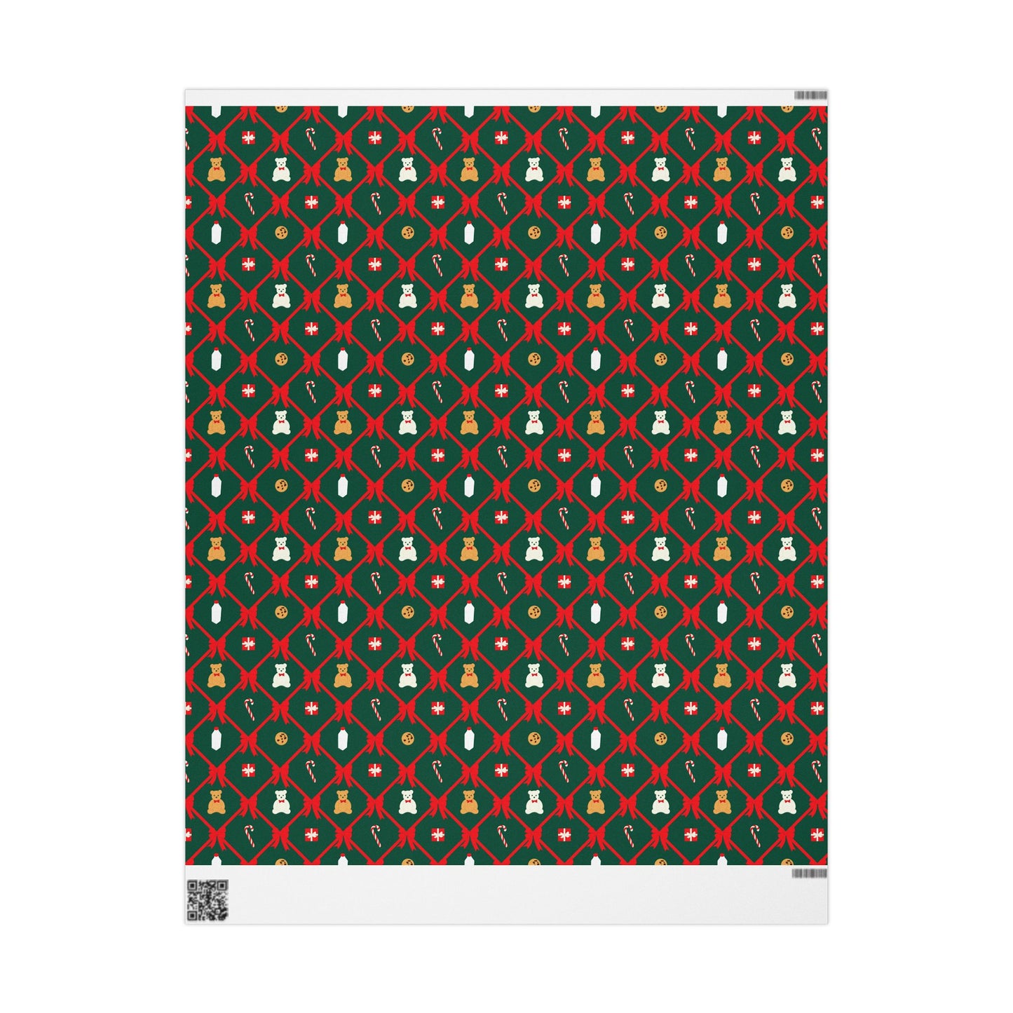 Christmas and Cookies Ribbon Lattice Wrapping Paper