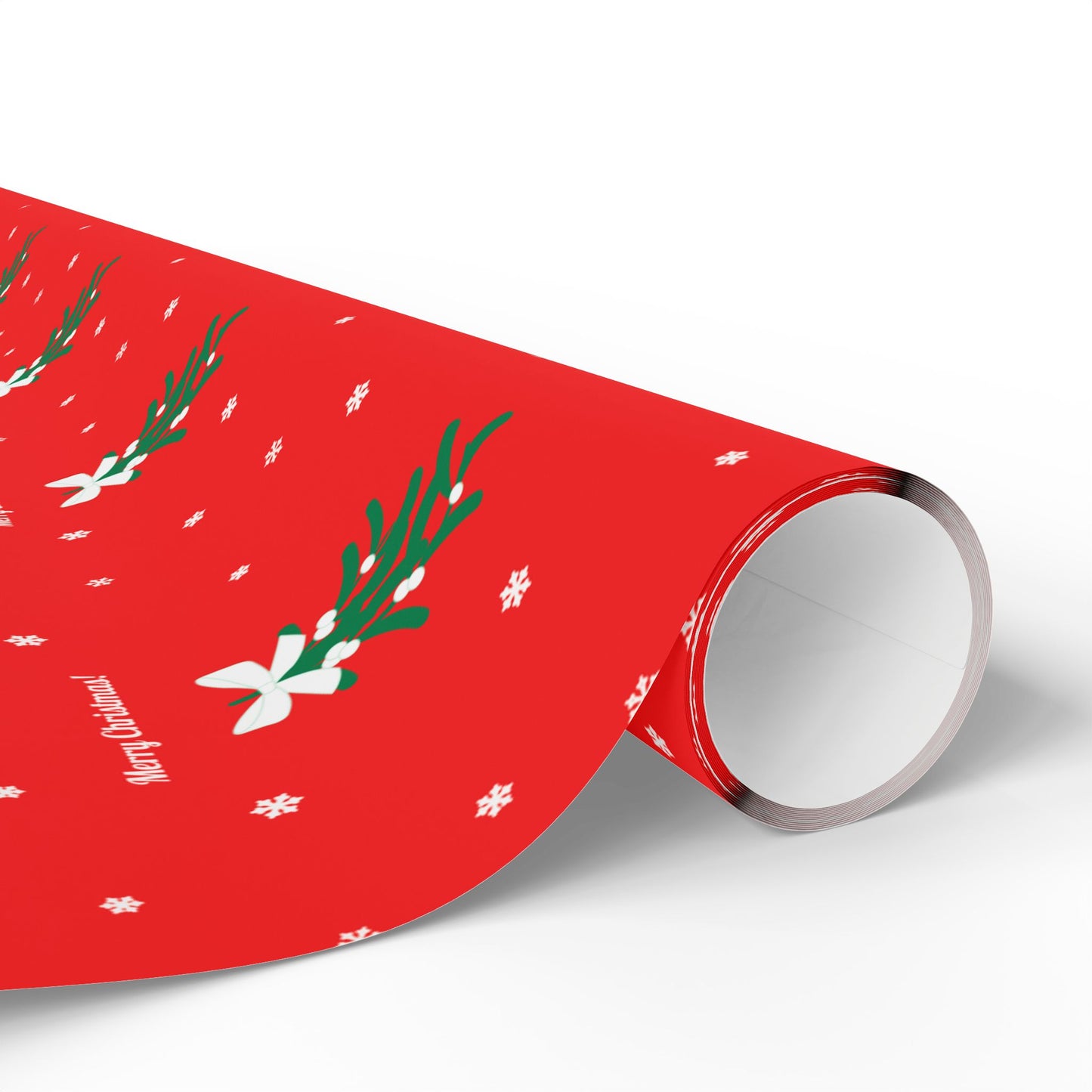 Merry Christmas Mistletoe Wrapping Paper