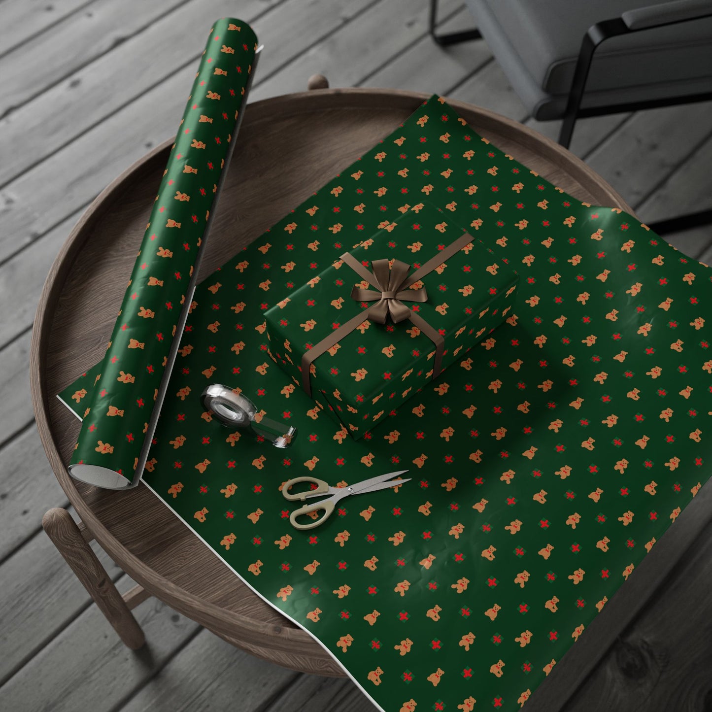 Holiday Green Wrapping Paper