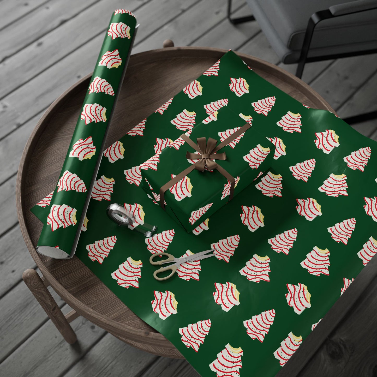 Christmas Tree Cakes Wrapping Paper