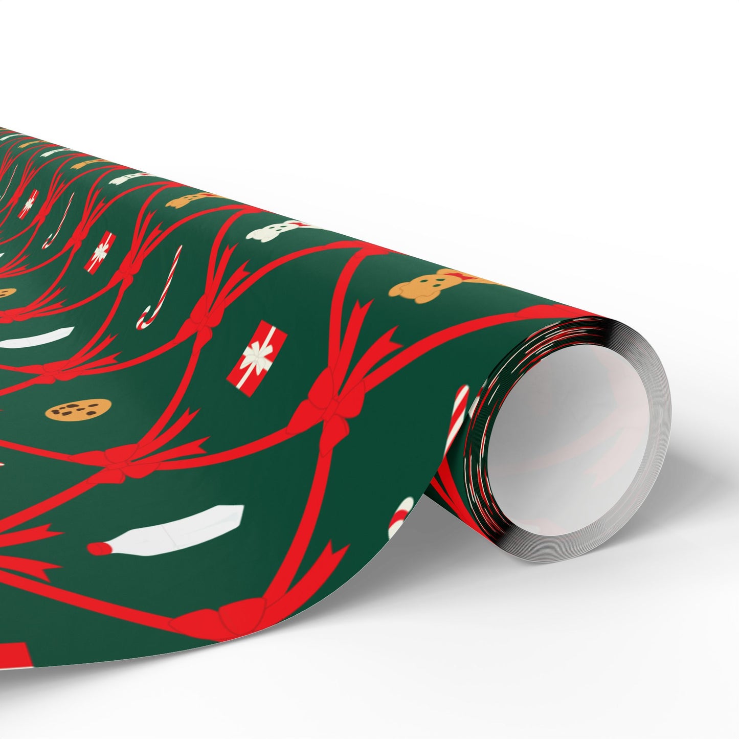 Christmas and Cookies Ribbon Lattice Wrapping Paper