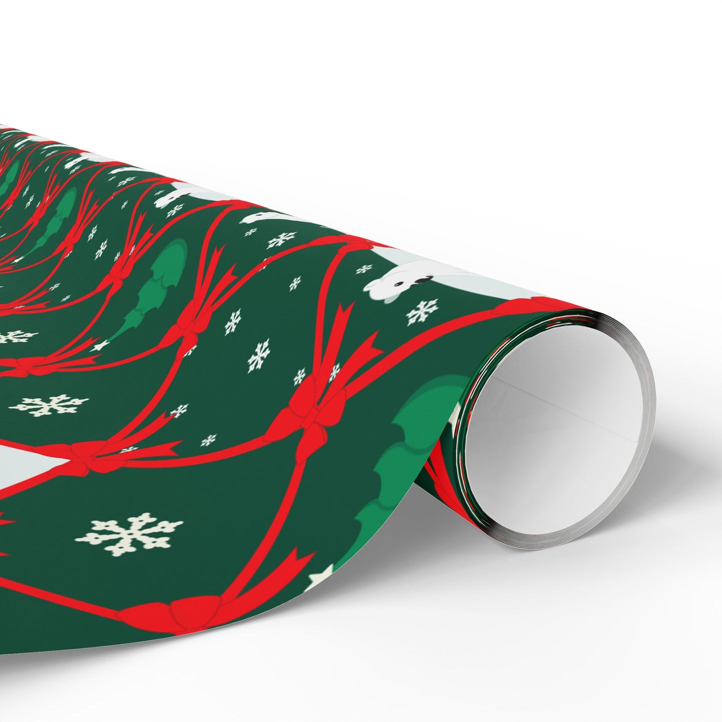 North Pole Ribbon Lattice Wrapping Paper