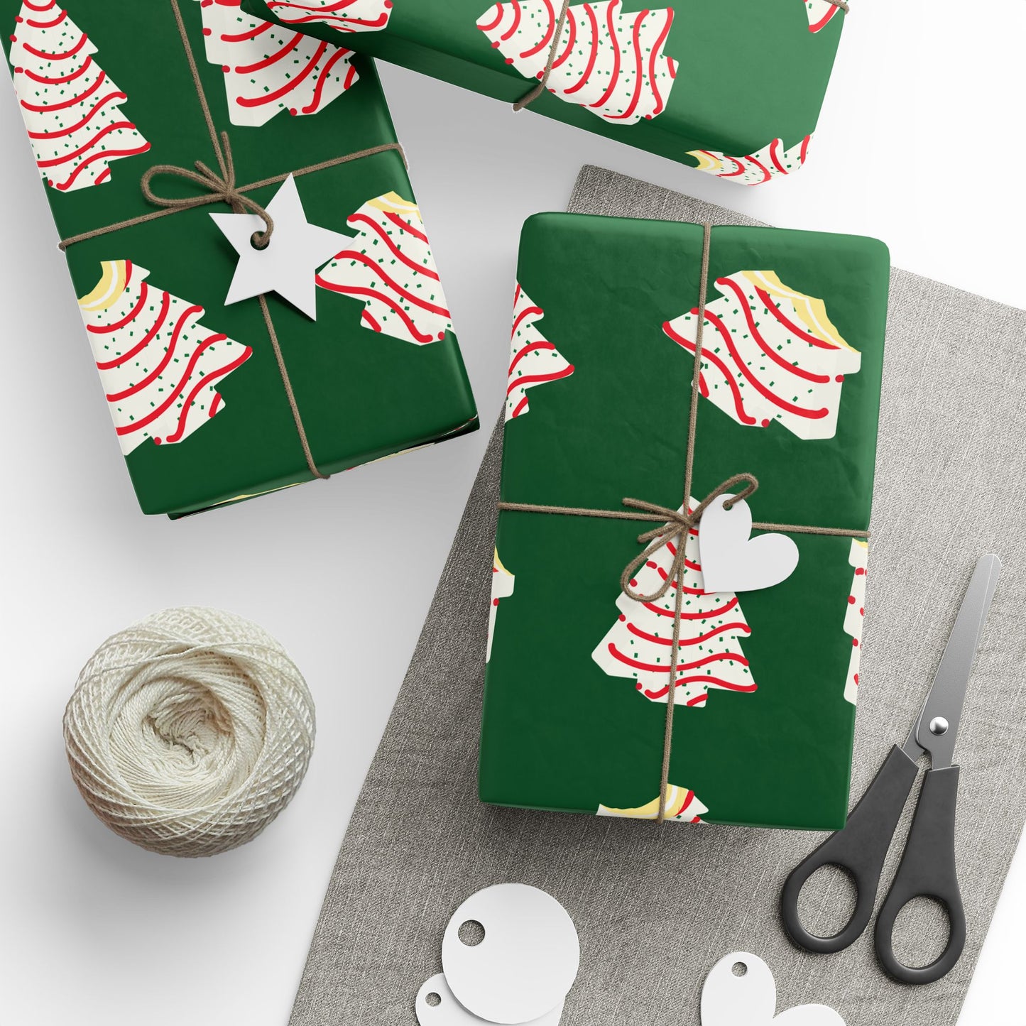 Christmas Tree Cakes Wrapping Paper