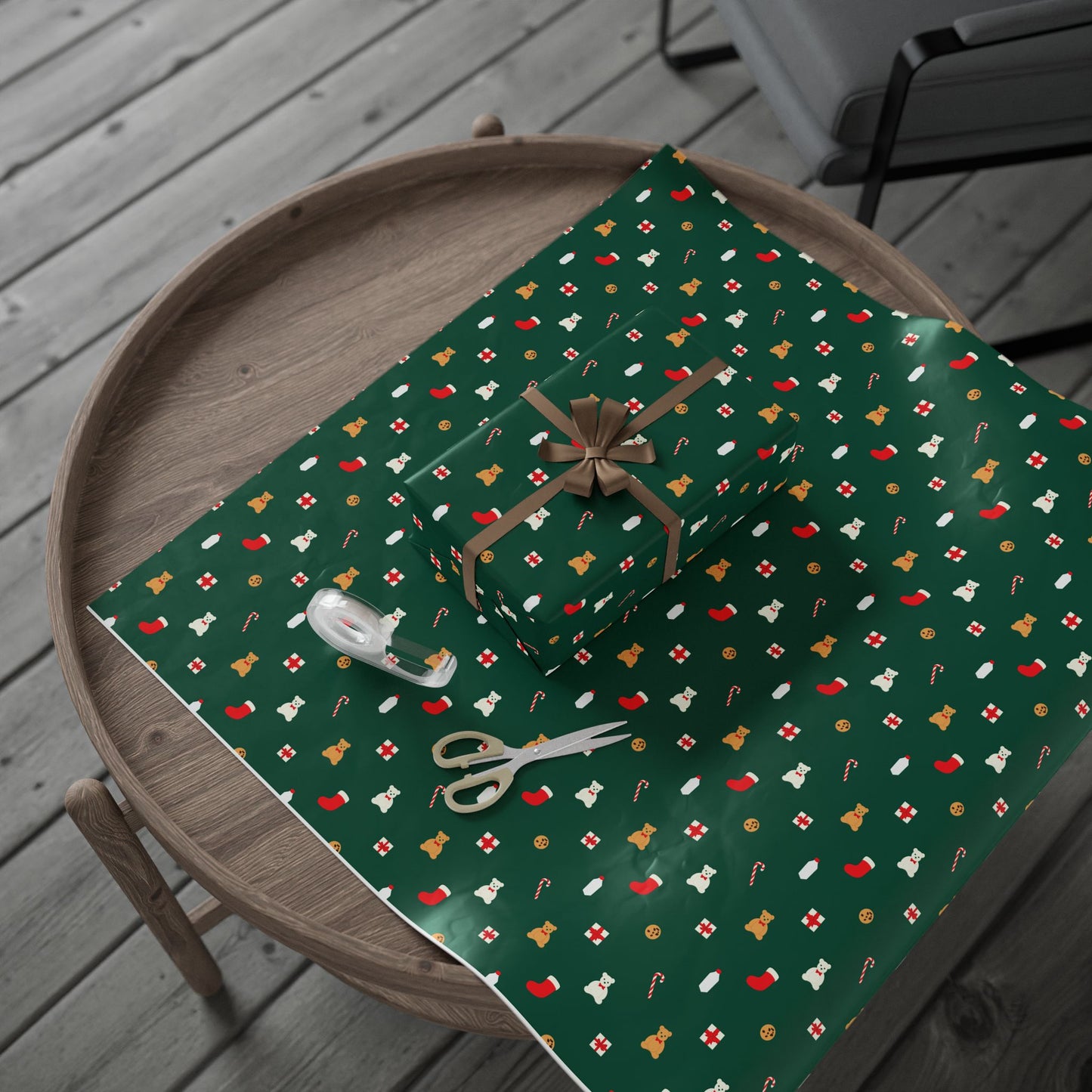 Milk + Cookies for Santa Wrapping Paper