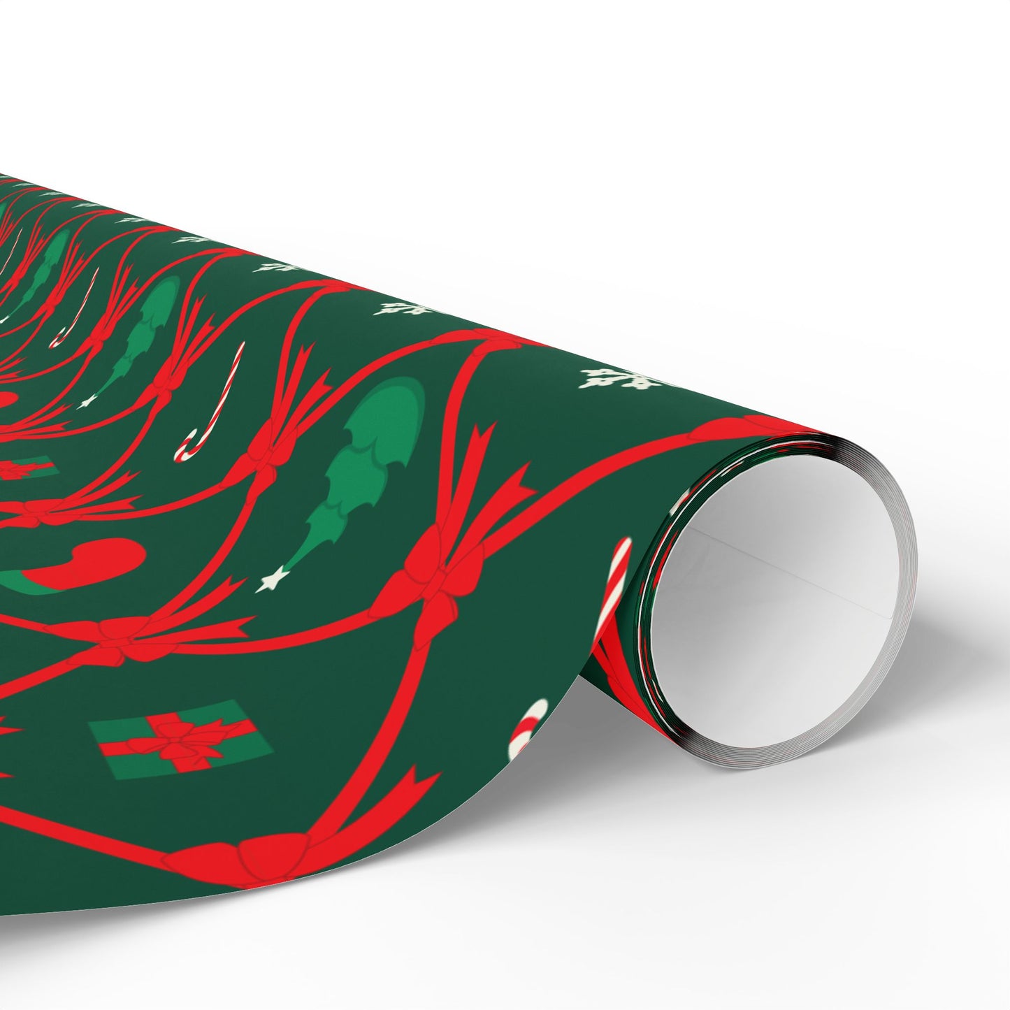 Classic Christmas Ribbon Lattice Wrapping Paper