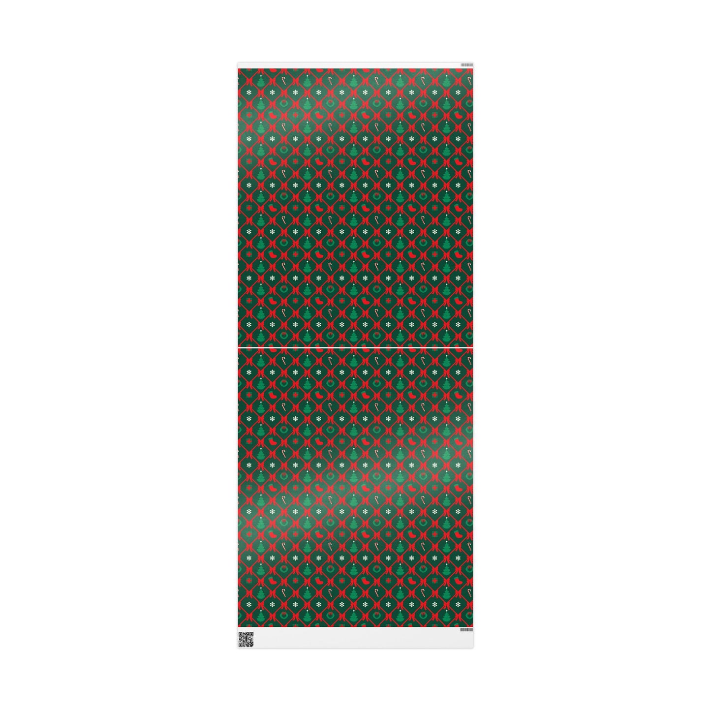 Classic Christmas Ribbon Lattice Wrapping Paper