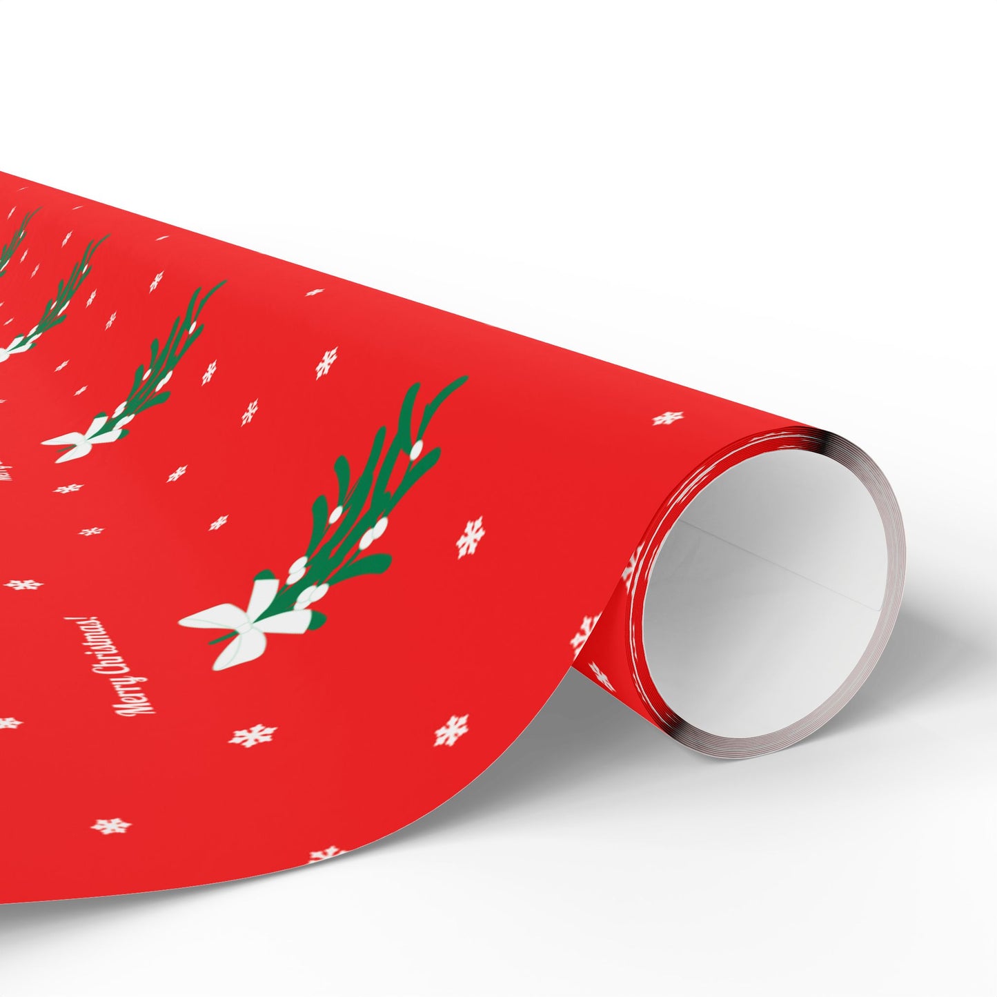 Merry Christmas Mistletoe Wrapping Paper