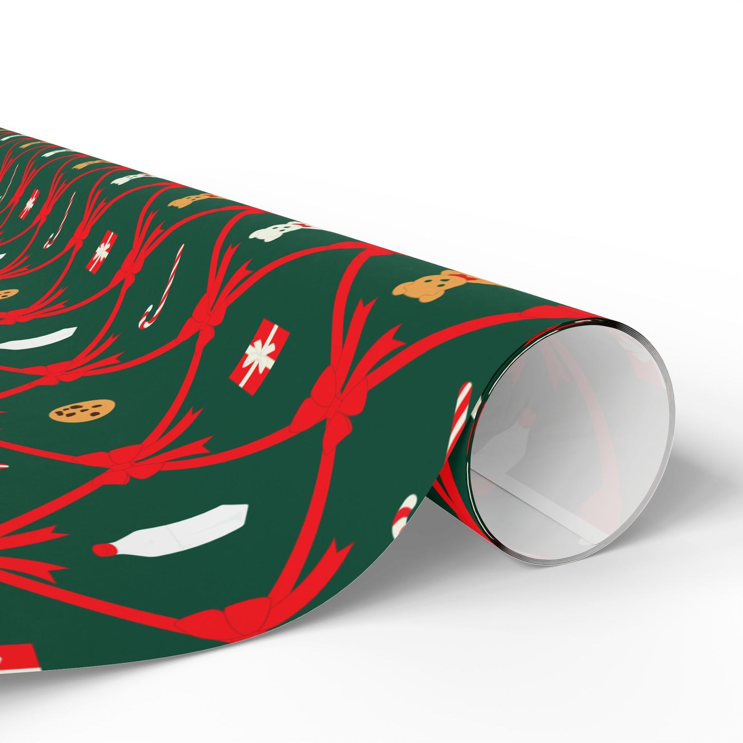 Christmas and Cookies Ribbon Lattice Wrapping Paper