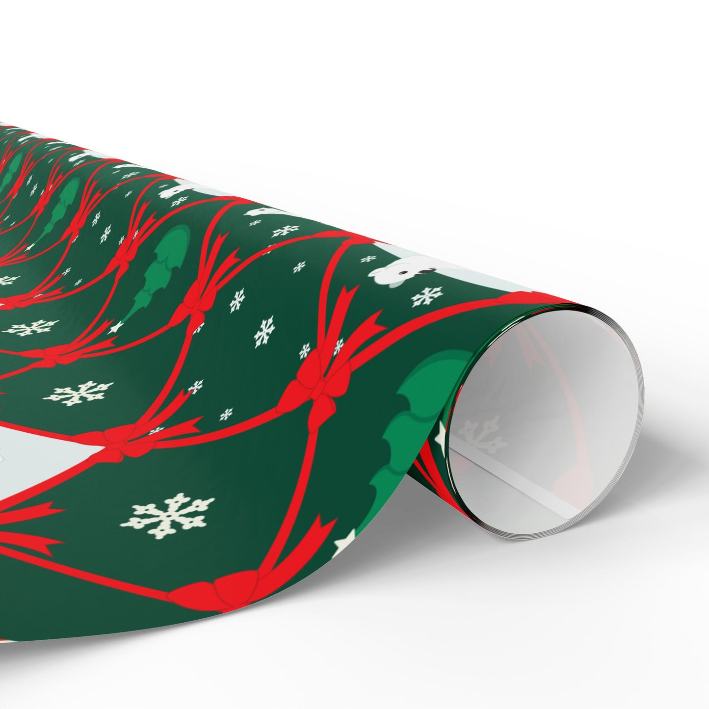 North Pole Ribbon Lattice Wrapping Paper