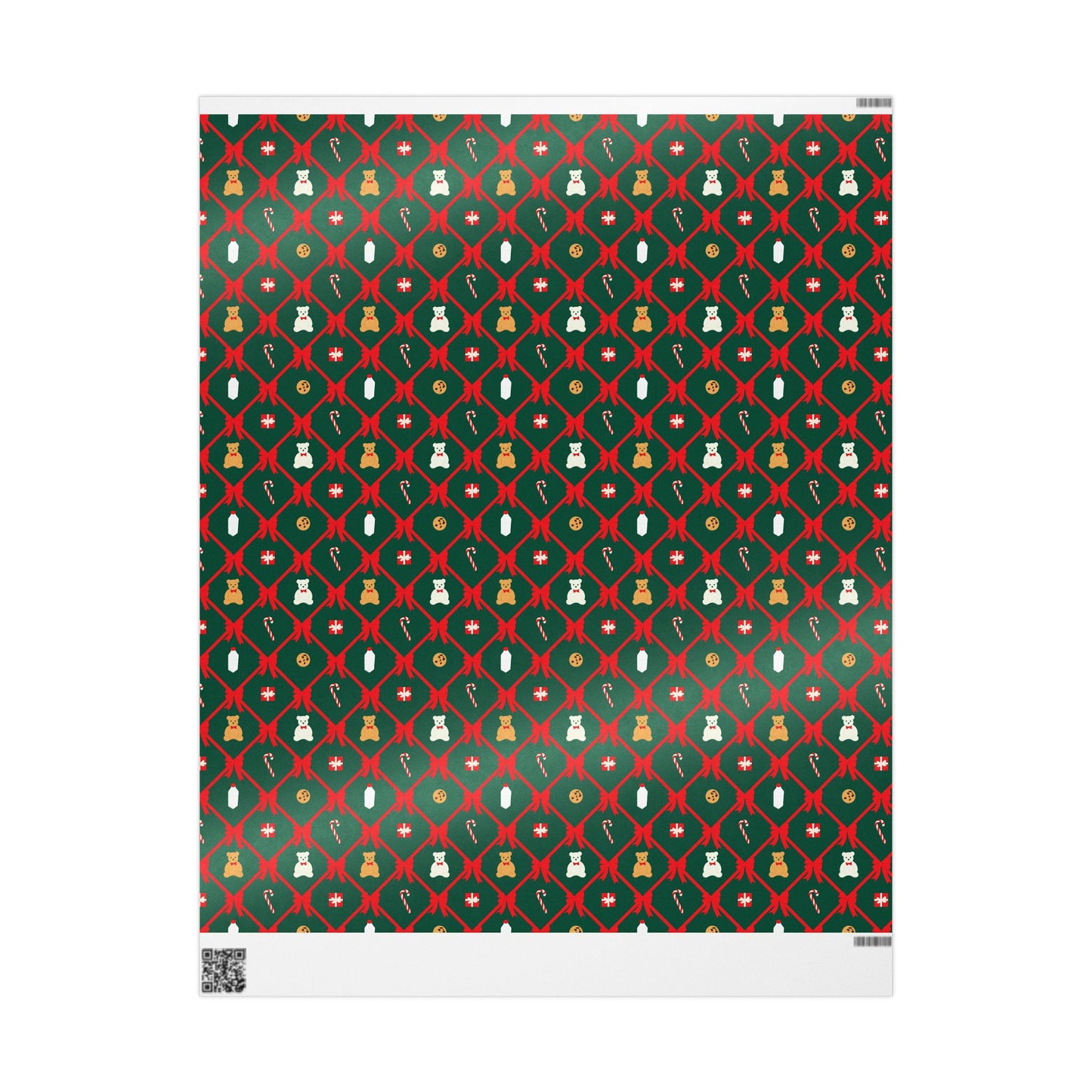 Christmas and Cookies Ribbon Lattice Wrapping Paper