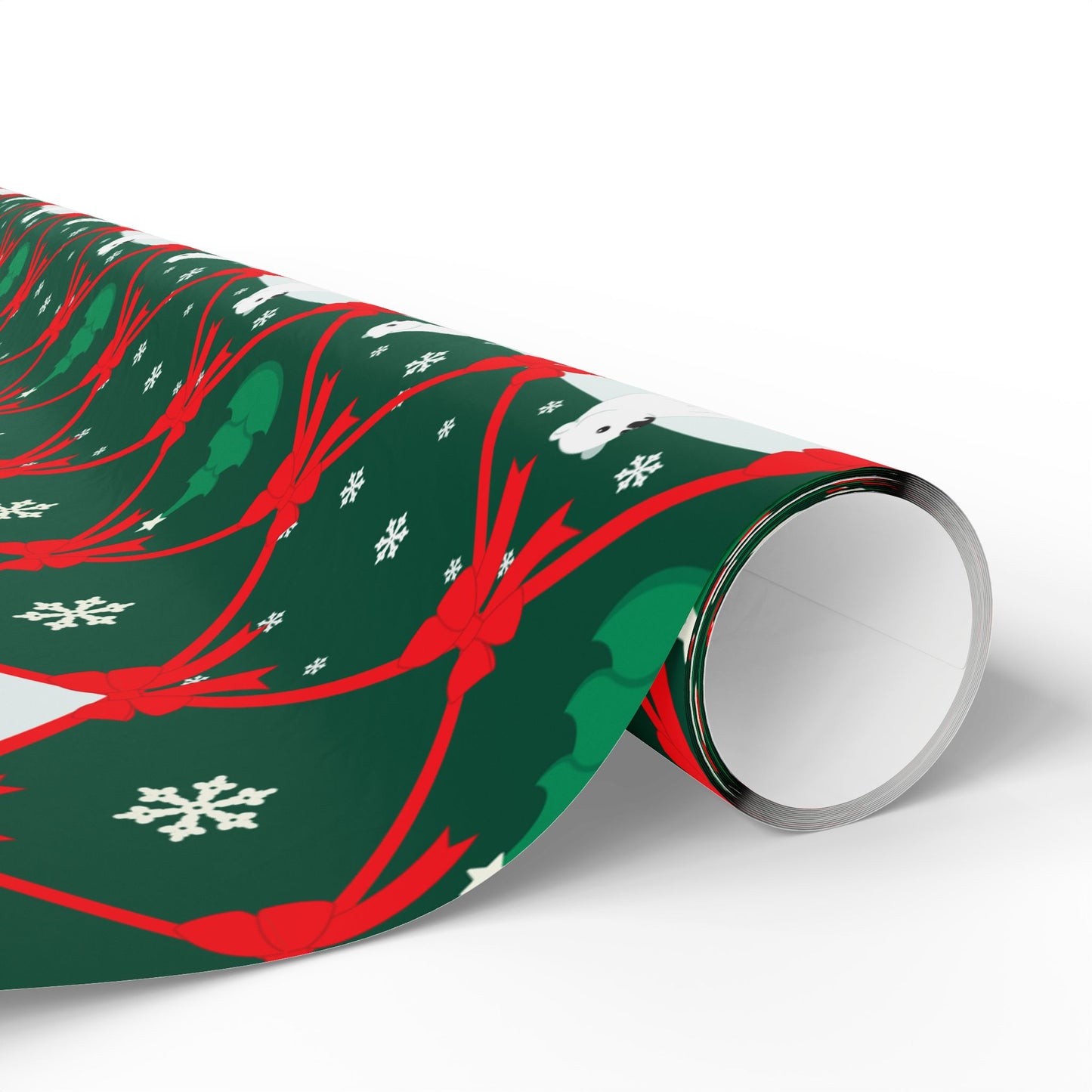 North Pole Ribbon Lattice Wrapping Paper