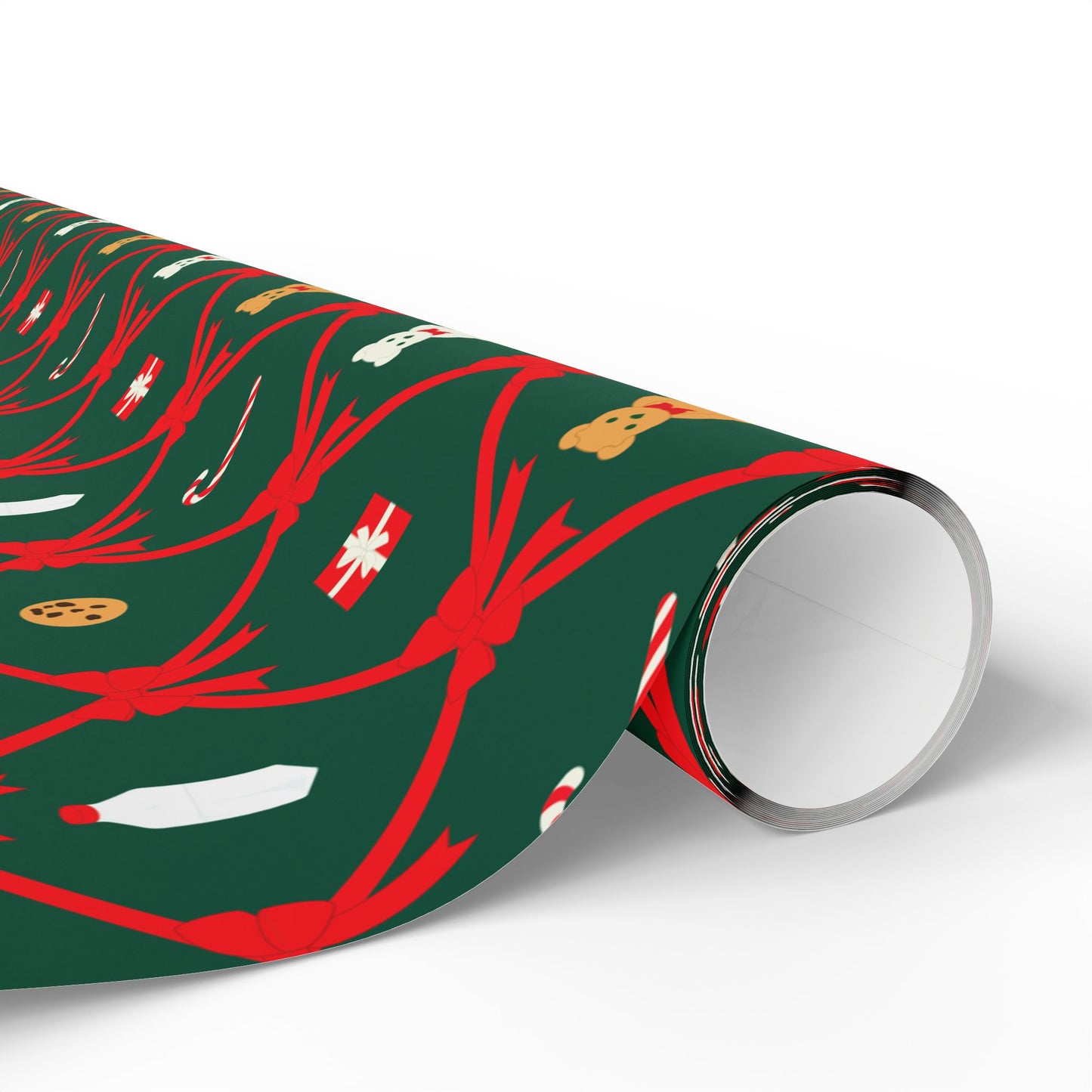 Christmas and Cookies Ribbon Lattice Wrapping Paper