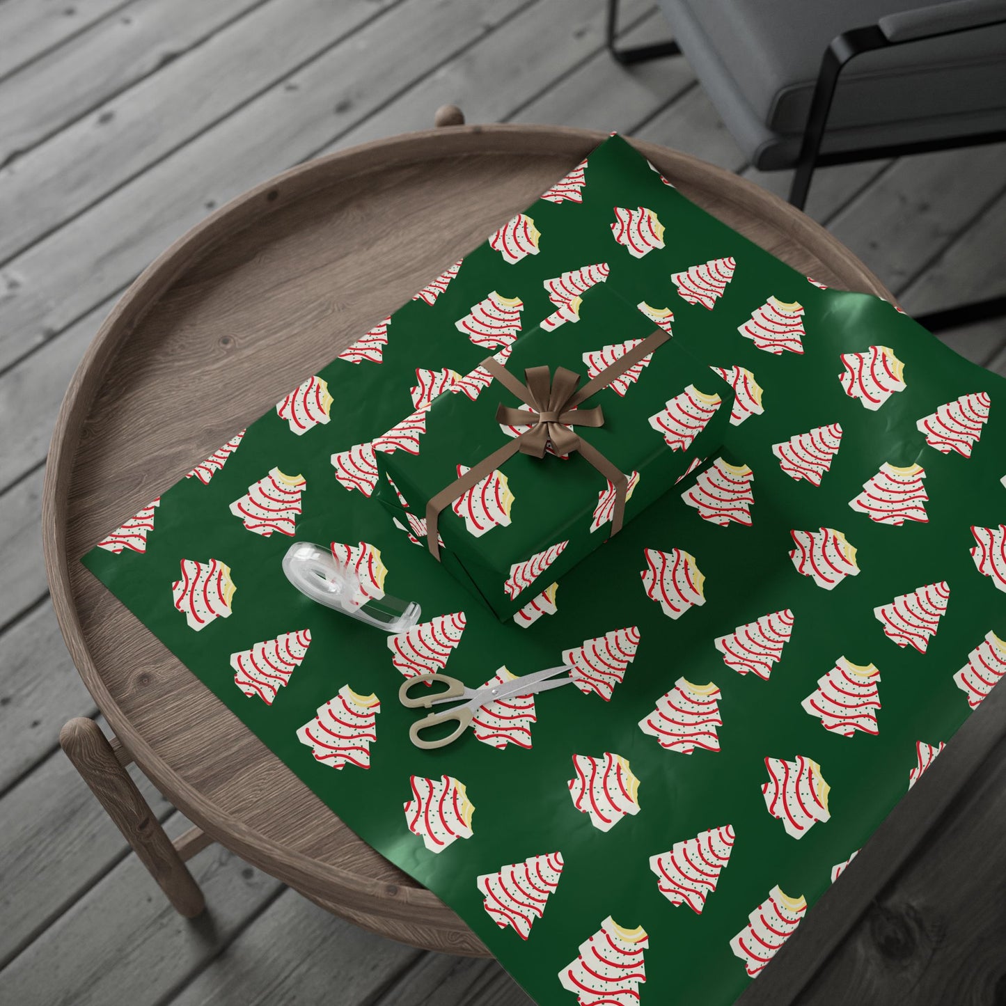 Christmas Tree Cakes Wrapping Paper