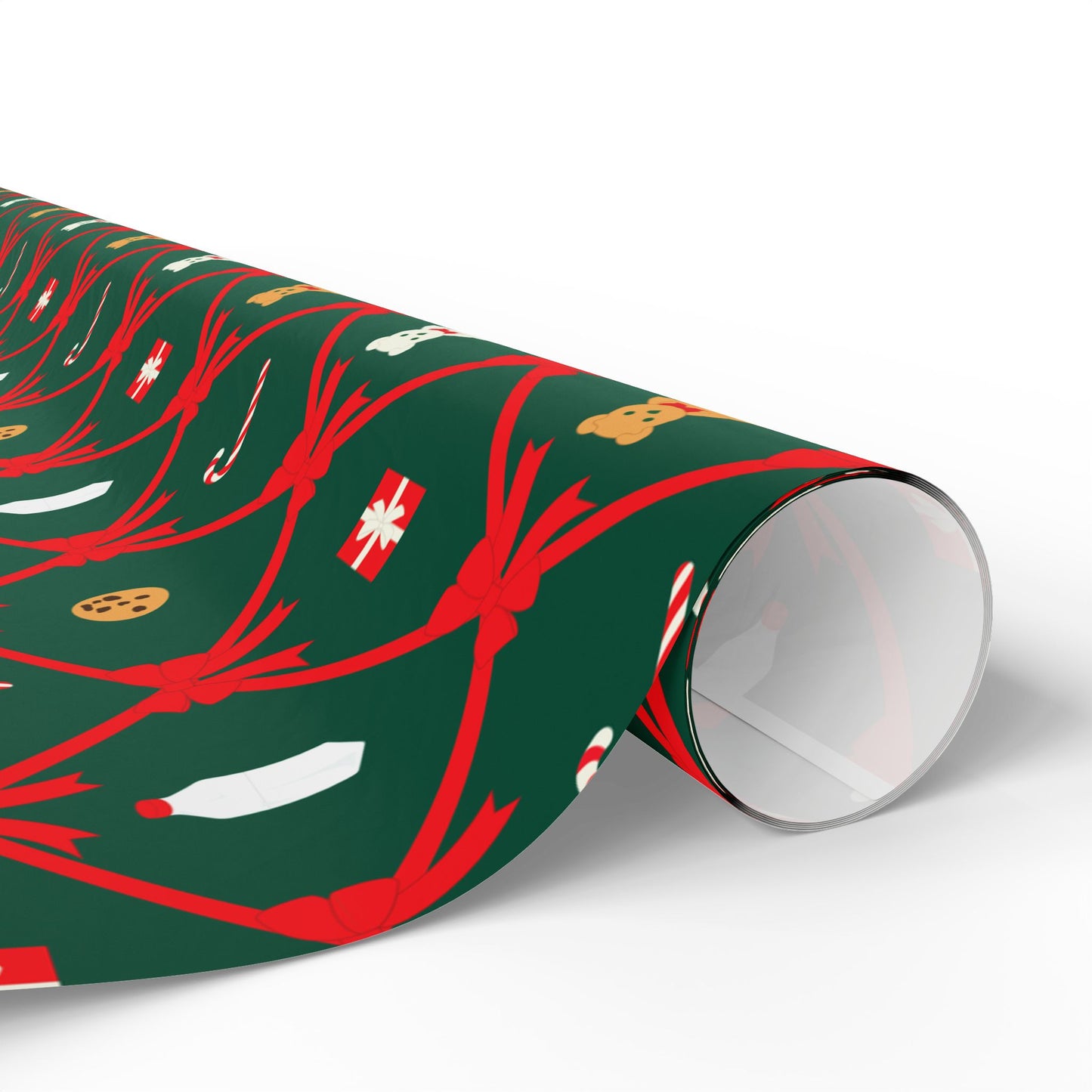 Christmas and Cookies Ribbon Lattice Wrapping Paper