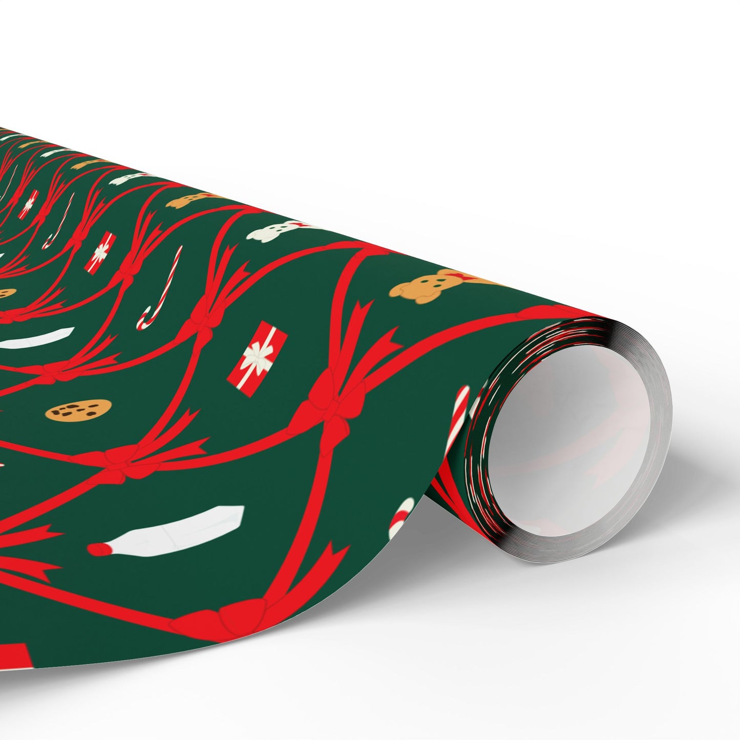 Christmas and Cookies Ribbon Lattice Wrapping Paper