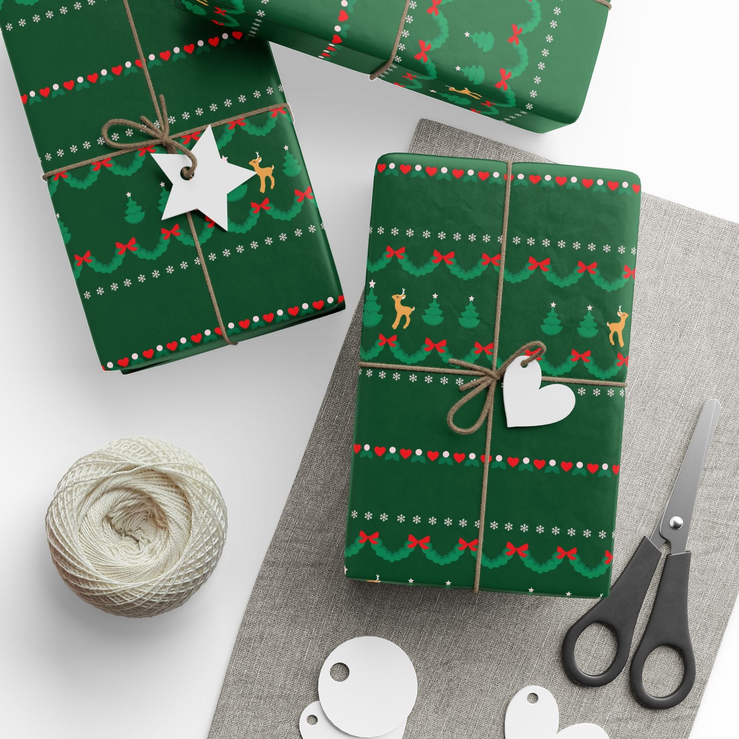 Reindeer Fair Isle Wrapping Paper