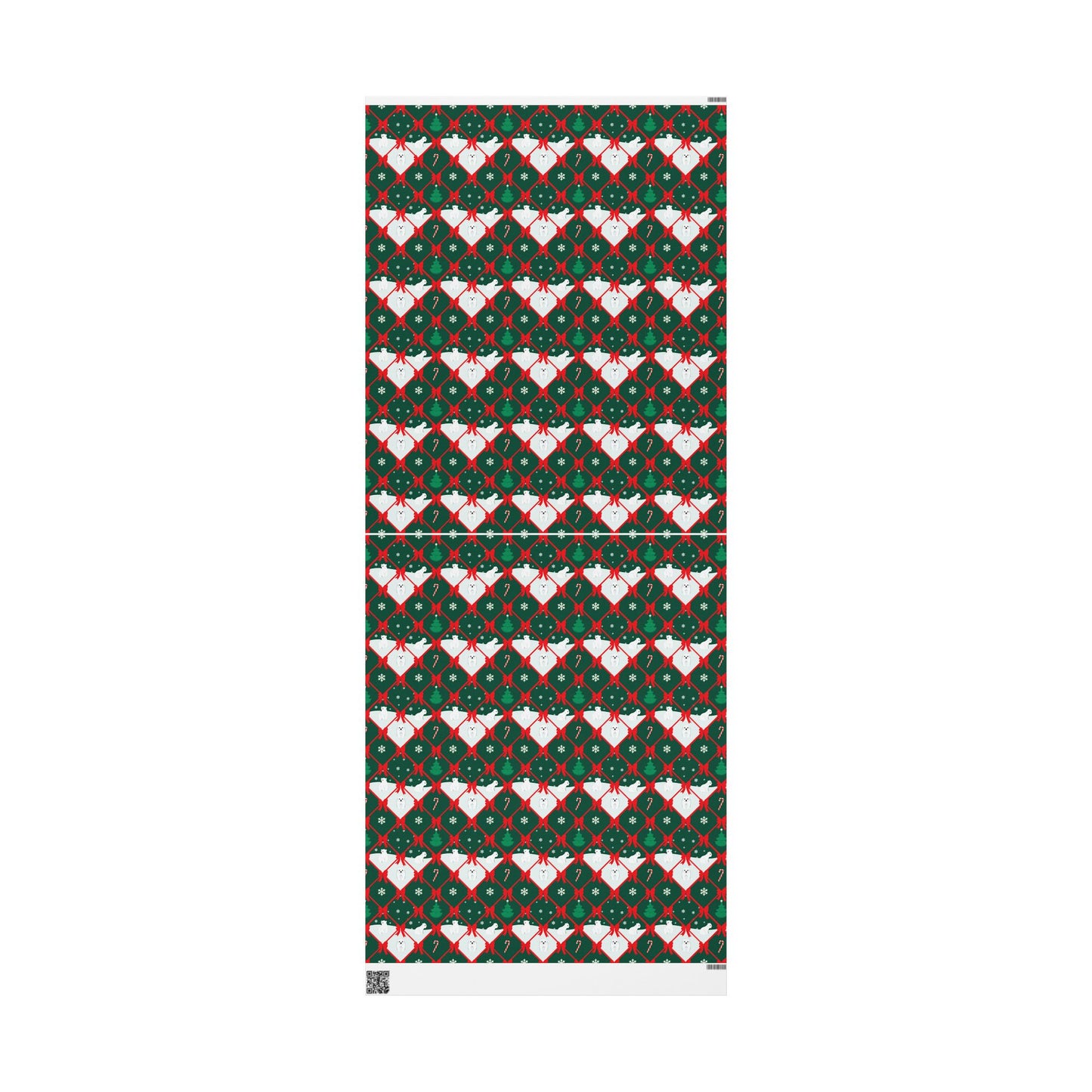 North Pole Ribbon Lattice Wrapping Paper
