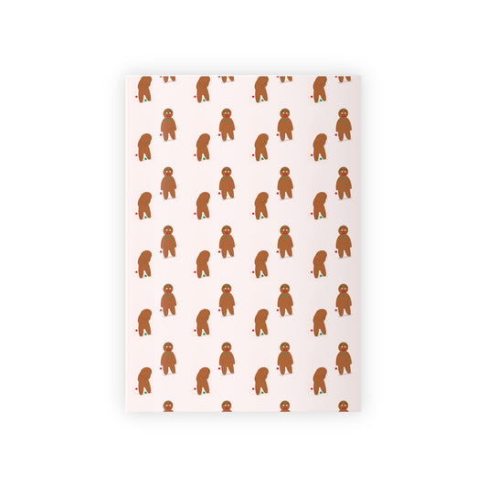 Gift Wrapping Paper Rolls - Gingerbread Man Pattern