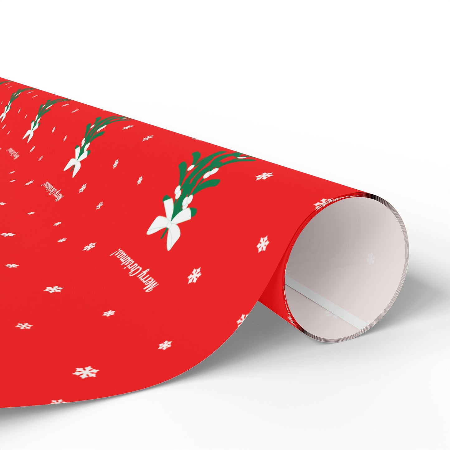 Merry Christmas Mistletoe Wrapping Paper
