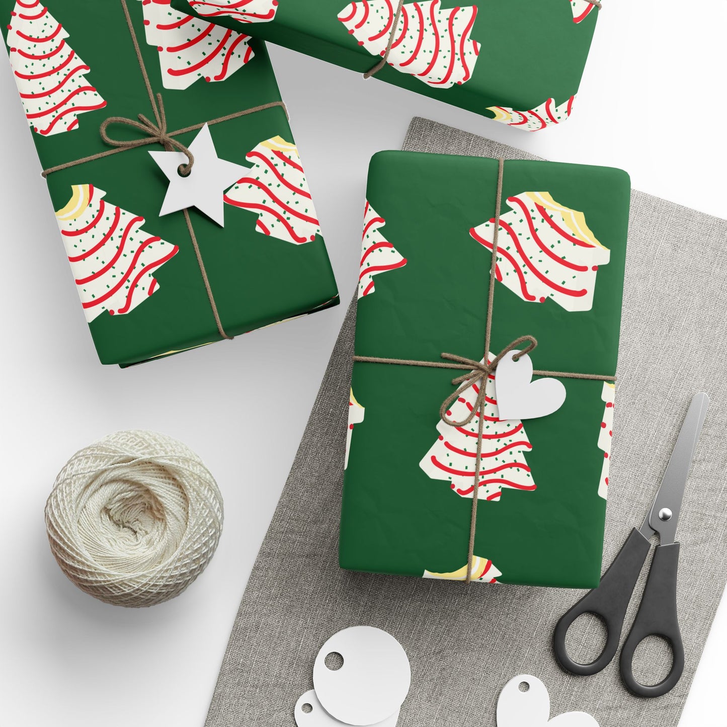 Christmas Tree Cakes Wrapping Paper