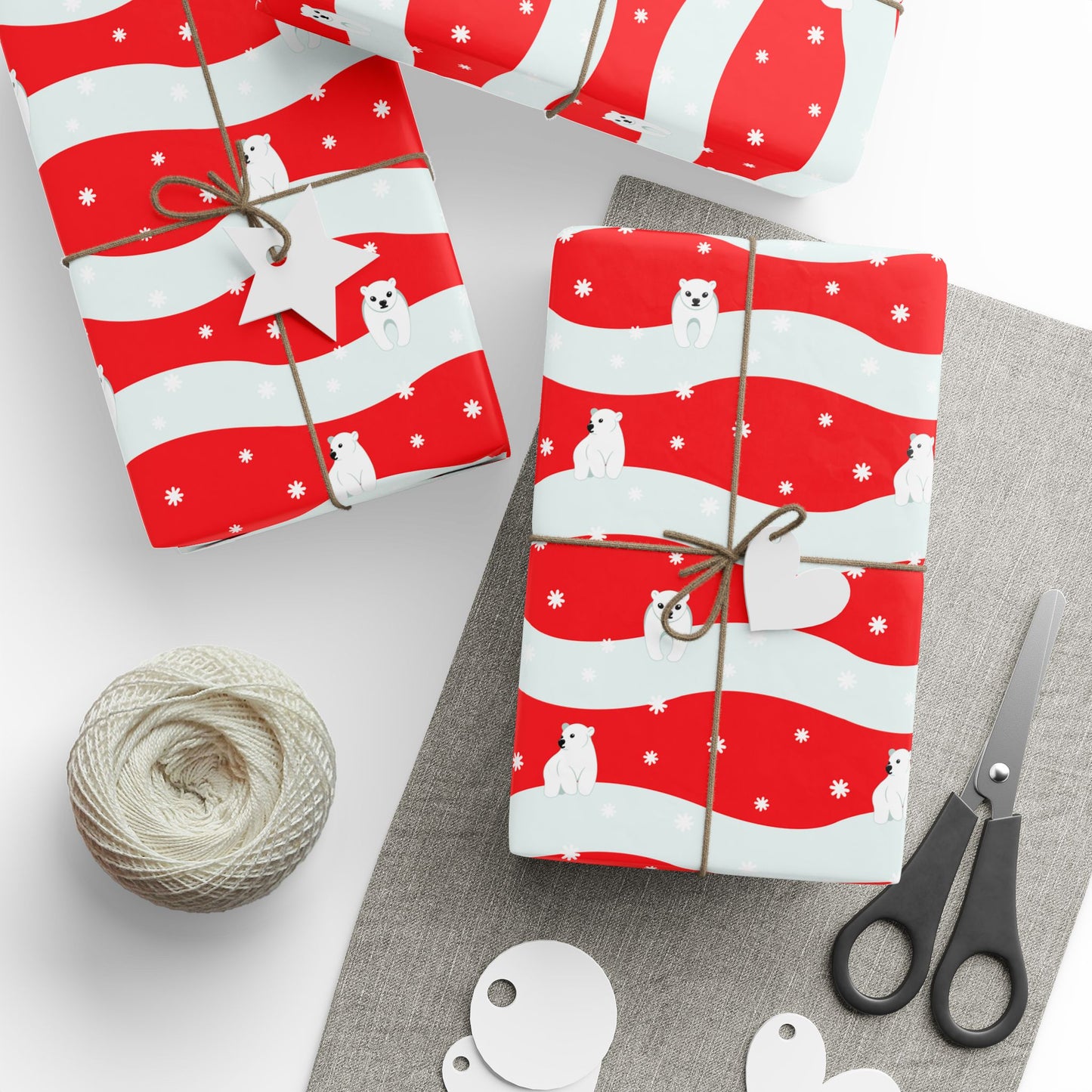 Polar Pups in Snow Wrapping Paper